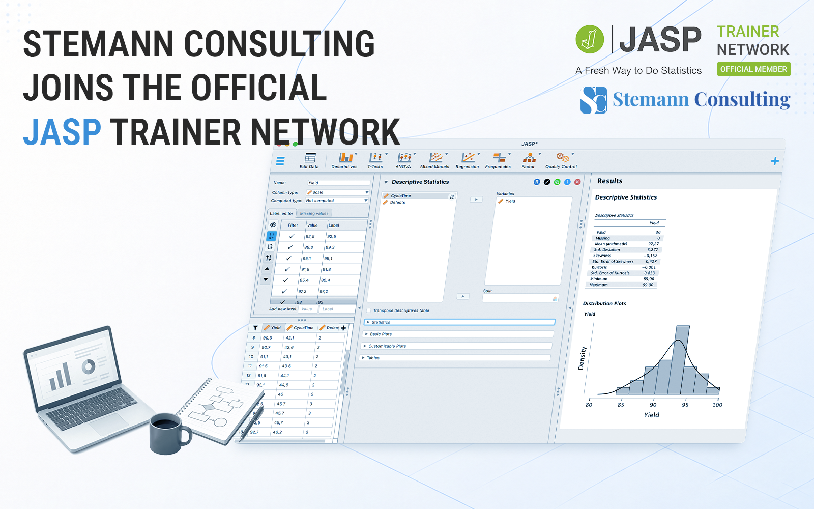 Stemann Consulting wird Teil des offiziellen JASP Trainer Networks